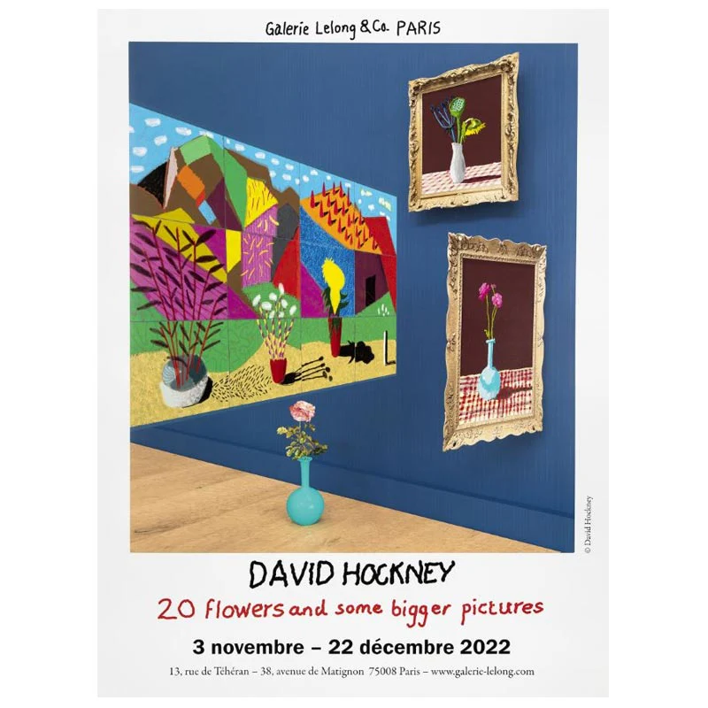 20 Flowers and Some Bigger Pictures Poster by David Hockney  (Galerie Lelong & Co.Paris, 2022) - Image 2