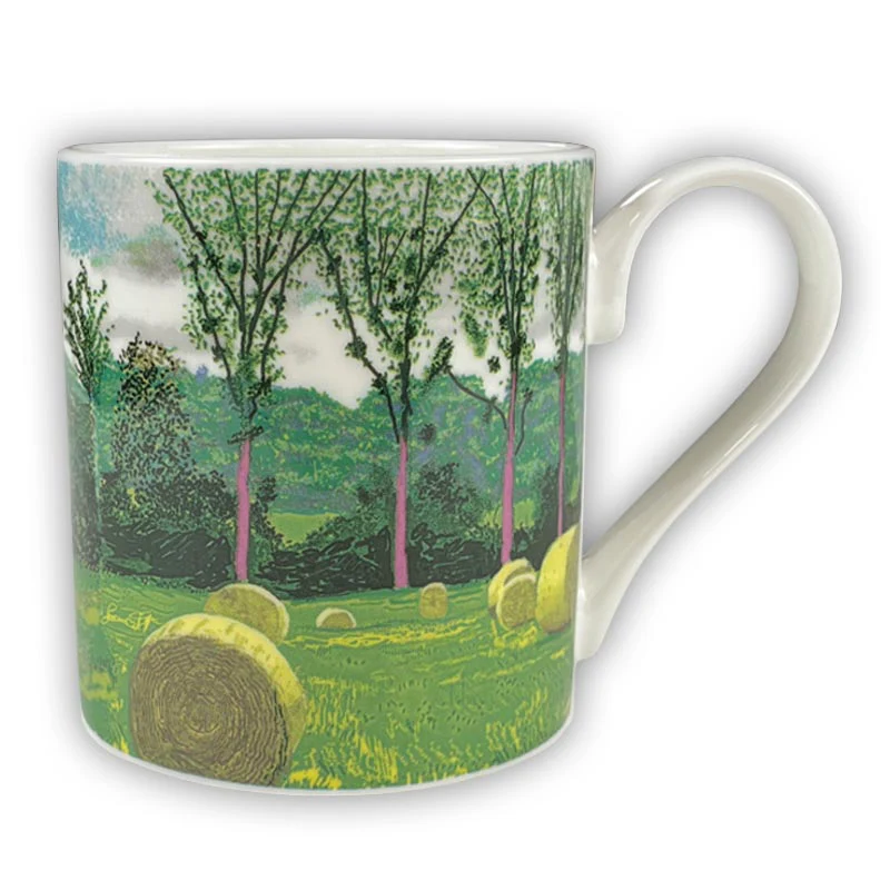 A Year in Normandie Mug by David Hockney (Purple Tree and Hay Bales) - Image 7