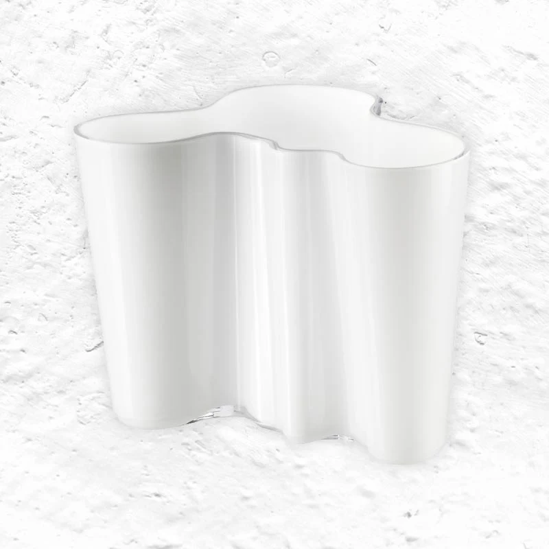 Aalto Vase - 160mm, Opal - des. Alvar Aalto, 1937. made by Iittala