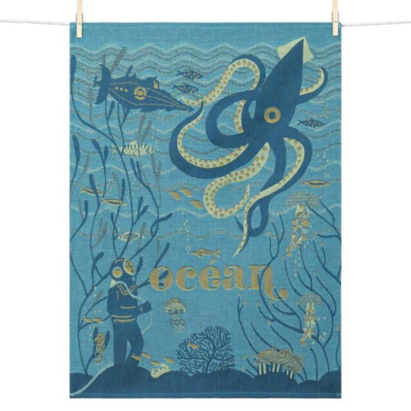 Abyss (Abysse) Tea Towel, by Tissage Moutet - Image 6