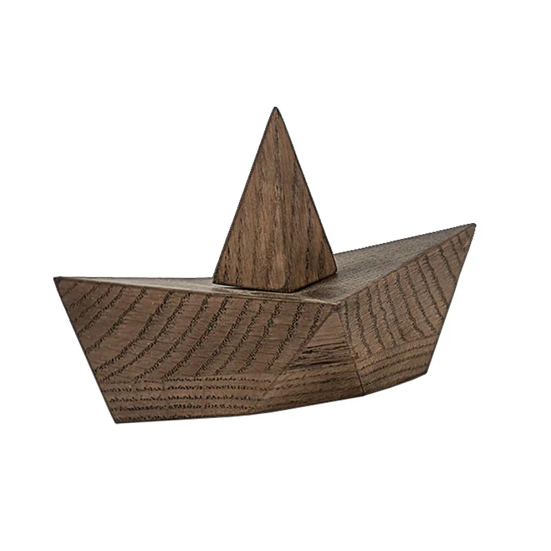 Admiral Wooden 'Paper' Boat by Boyhood - Large, Smoked Oak - Image 3