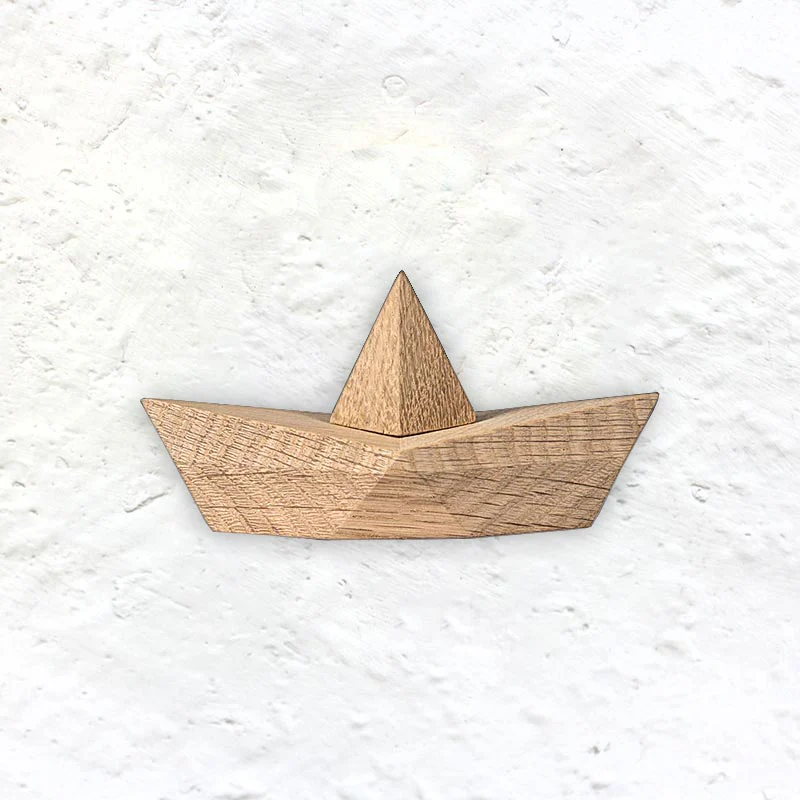 Admiral Wooden 'Paper' Boat by Boyhood - Small, Natural Oak