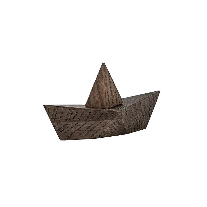 Admiral Wooden 'Paper' Boat by Boyhood - Small, Smoked Oak - Image 2