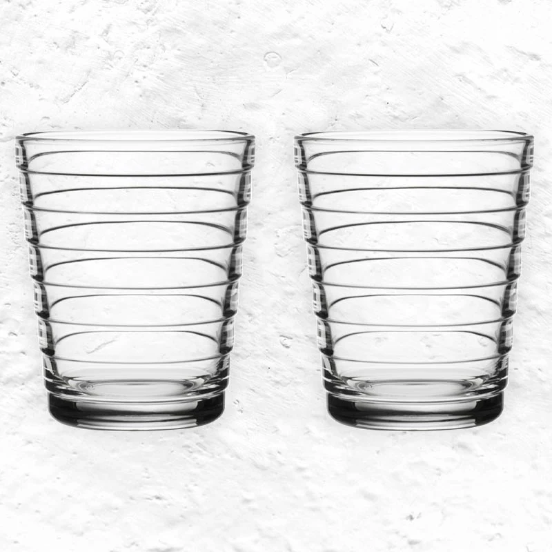 Set of 2 Aino Aalto Tumblers - 22cl, Clear - made by Iittala