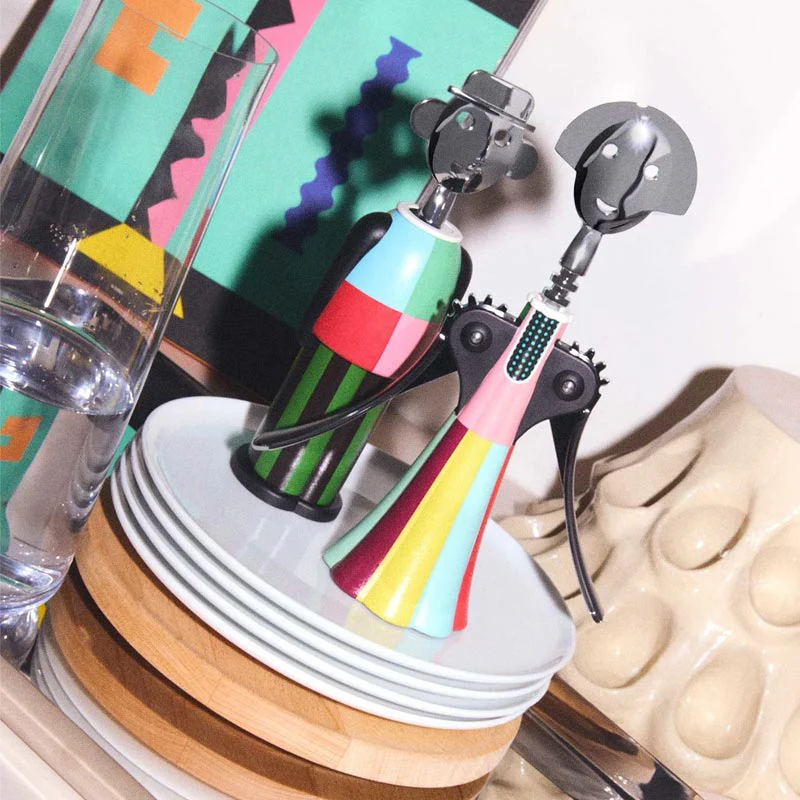 Alessandro M. Corkscrew - Parade - des. Alessandro Mendini (pattern des. Arthur Arbesser) for Alessi - Image 3