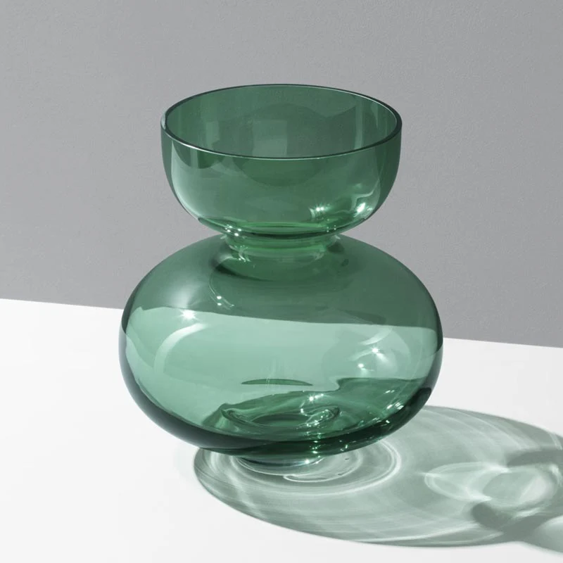 Alfredo Vase - Green glass, 25cm high - by Georg Jensen - Image 3
