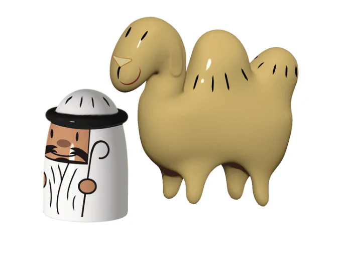 Amir & Camelus Christmas Figurines - des. Massimo Giacon & LPWK (made by Alessi) - Image 3