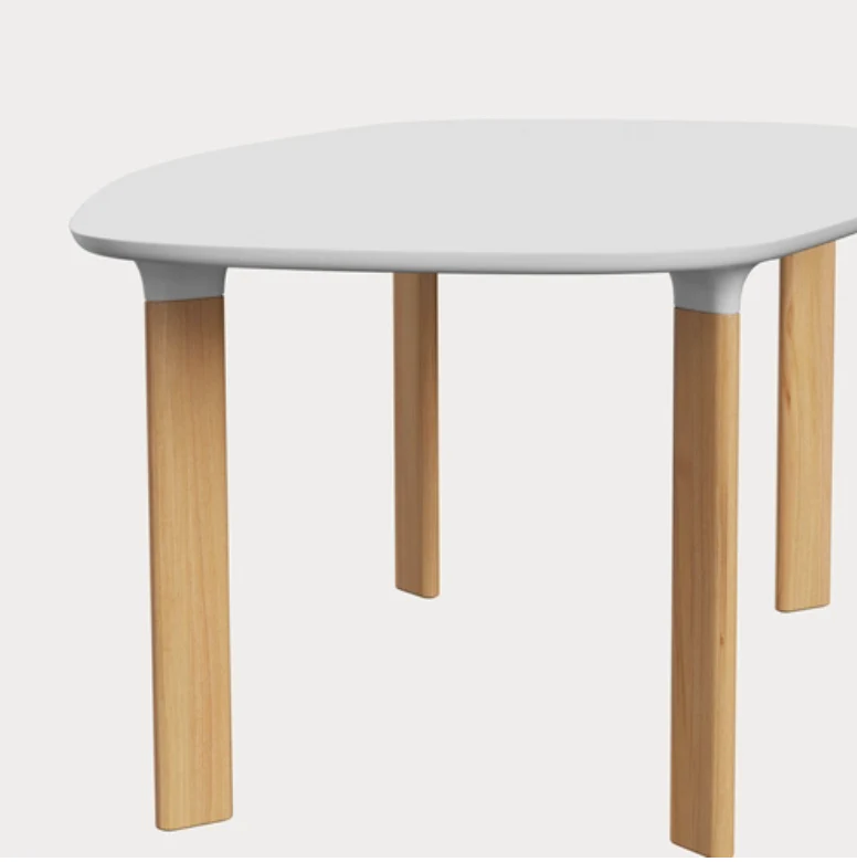 Analogue Dining table des. Jaime Hayon - White / Oak - made by Fritz Hansen - Image 2