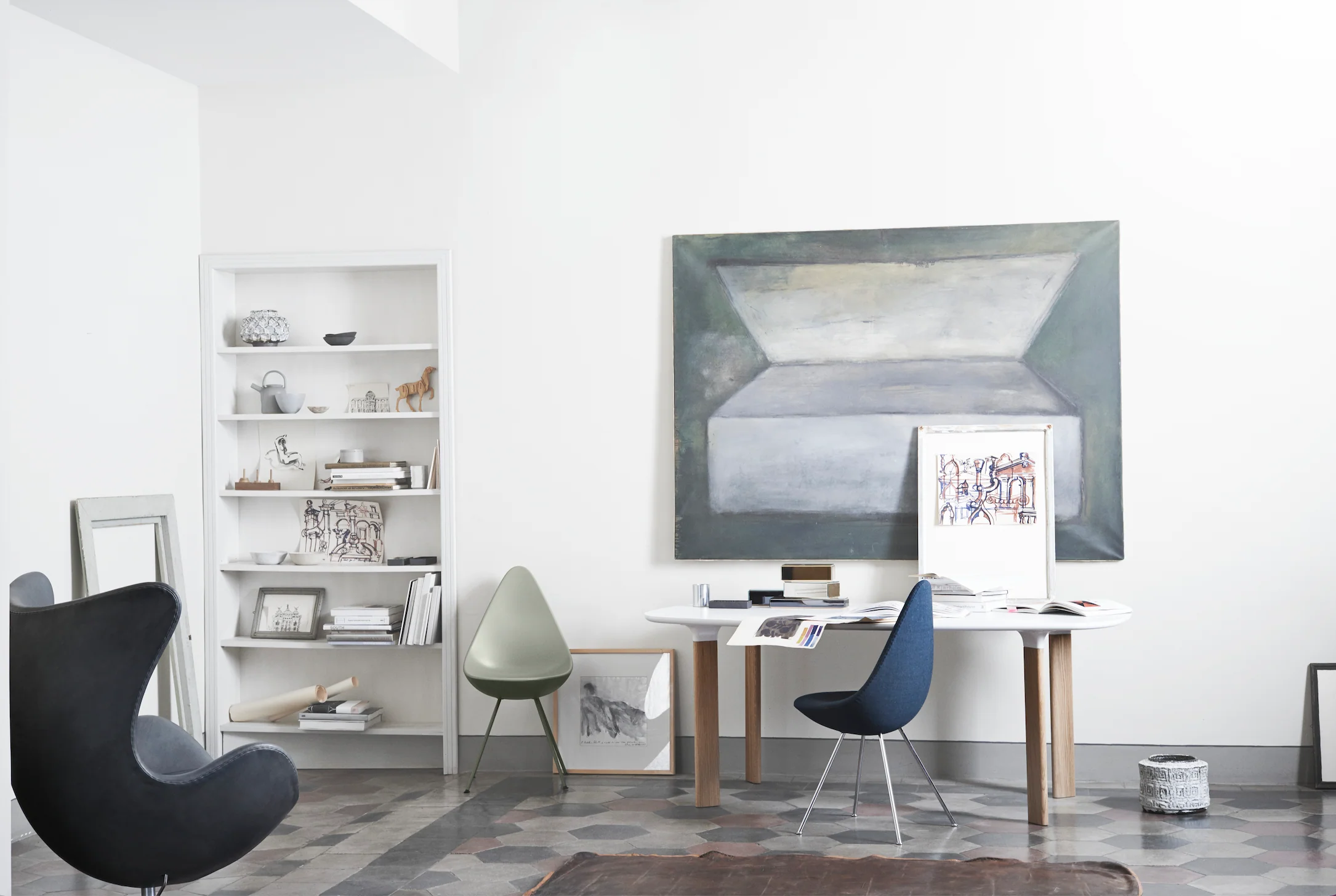 Analogue Dining table des. Jaime Hayon - White / Oak - made by Fritz Hansen - Image 5