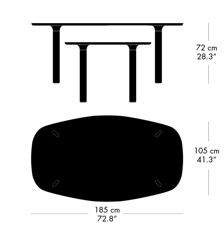 Analogue Dining table des. Jaime Hayon - White / Oak - made by Fritz Hansen - Image 6