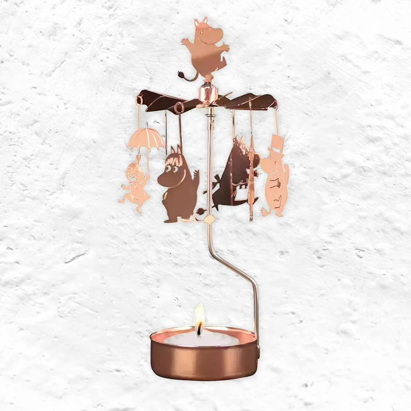 Moomin Family Copper Tealight Spinner, by Pluto Design