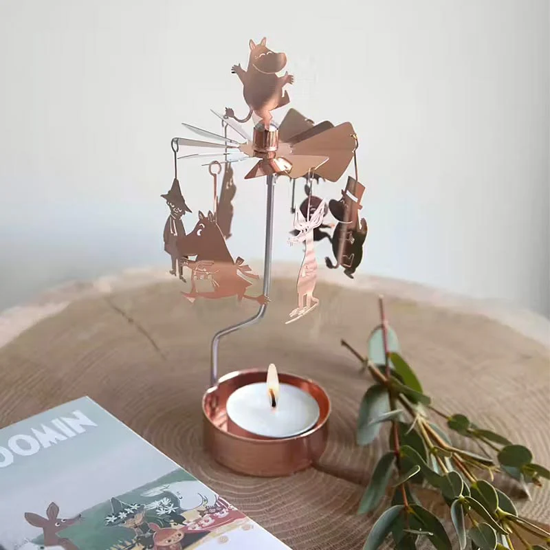 Moomin Family Copper Tealight Spinner, by Pluto Design - Image 2