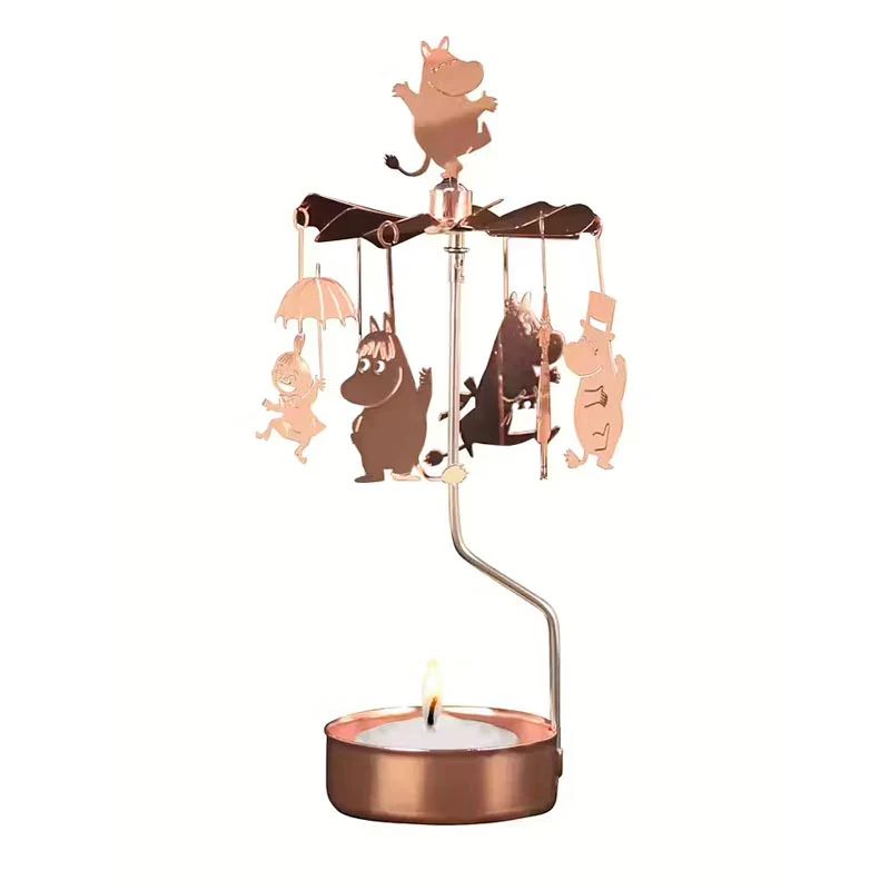 Moomin Family Copper Tealight Spinner, by Pluto Design - Image 4