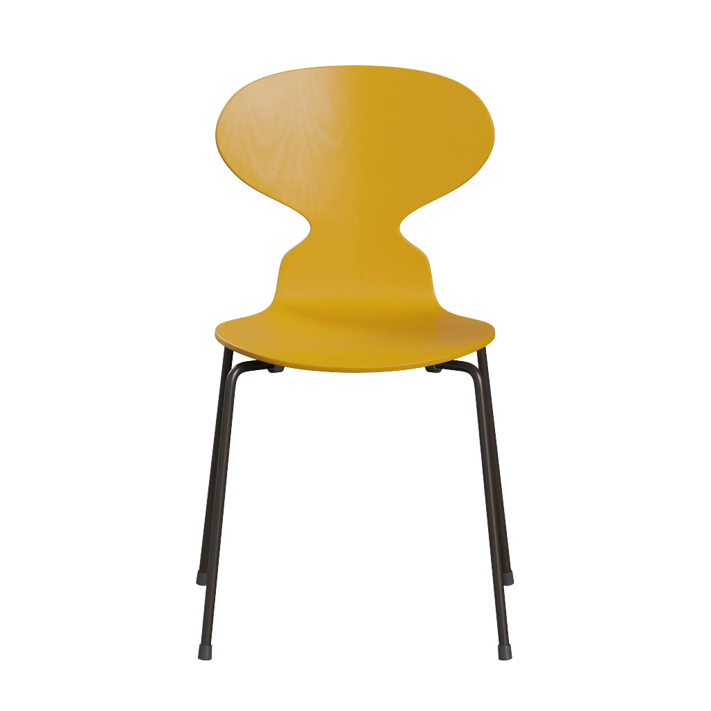 Ant chair des. Arne Jacobsen, 1951 - True yellow / Brown bronze - made by Fritz Hansen - Image 2