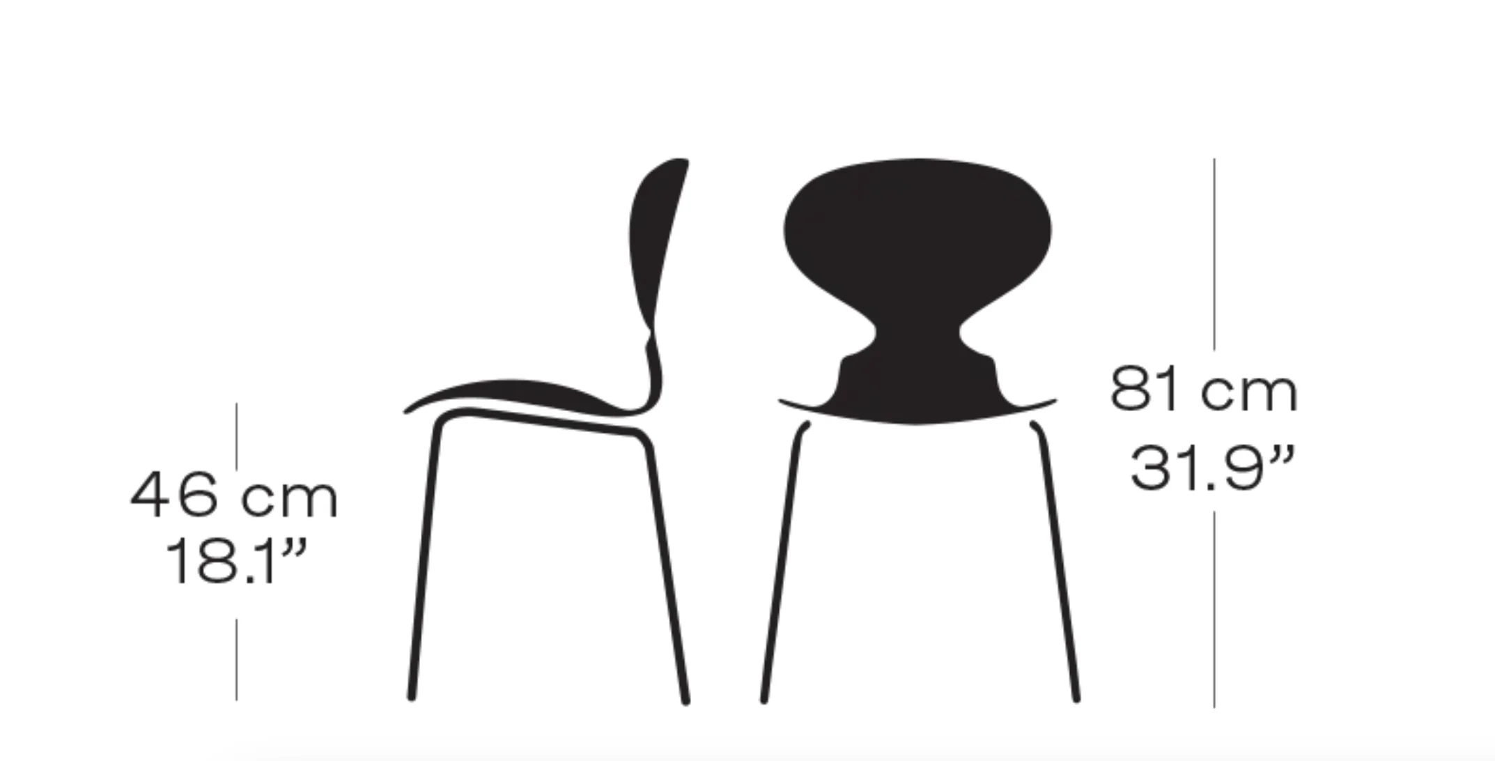 Ant chair des. Arne Jacobsen, 1951 - True yellow / Brown bronze - made by Fritz Hansen - Image 4