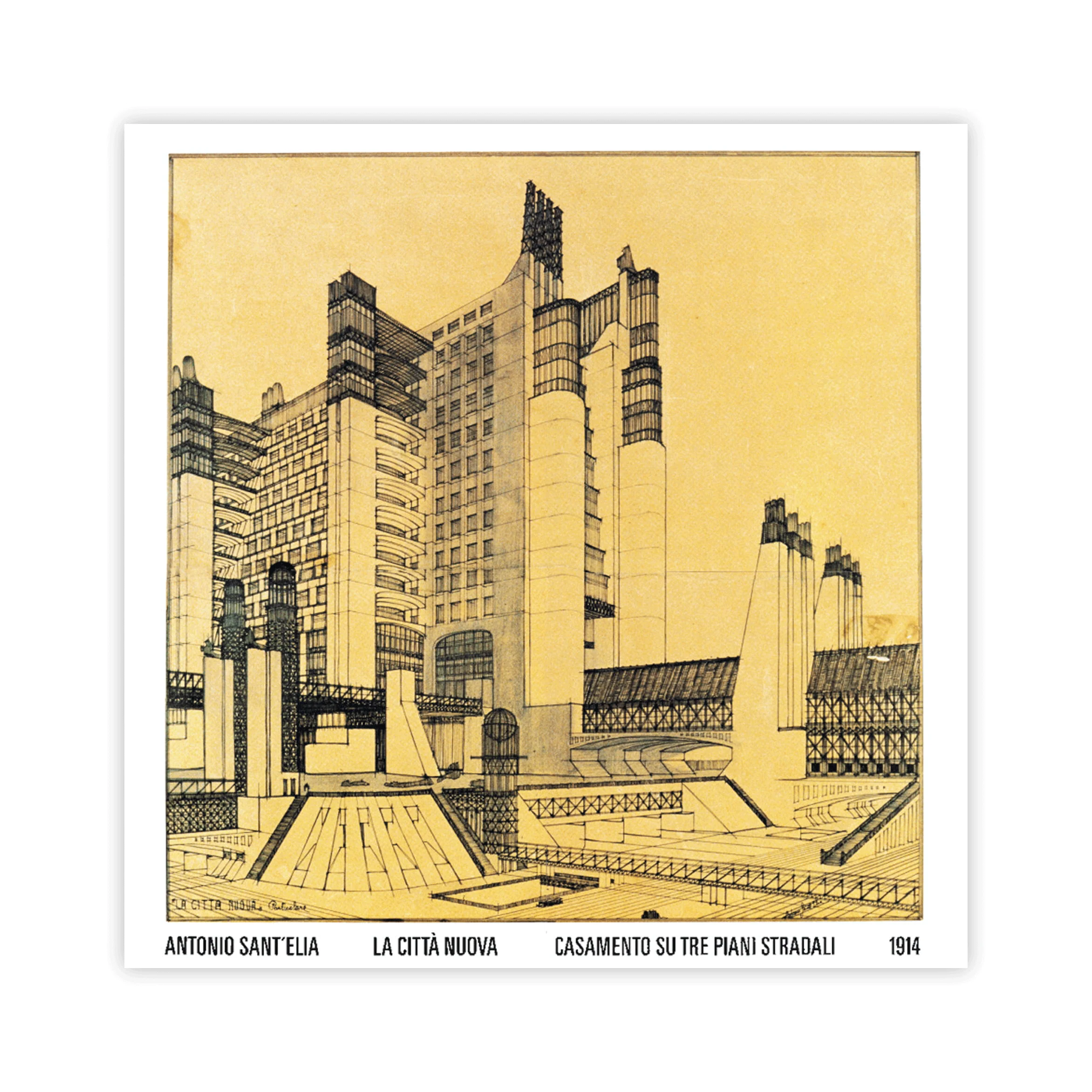 Antonio Sant'Elia - La Citta Nuova 1914 poster - Image 2