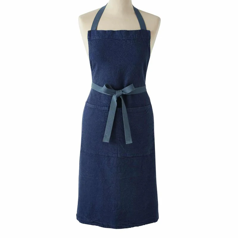 Doudou 100% Linen Apron - Indigo - by Charvet Editions - Image 2
