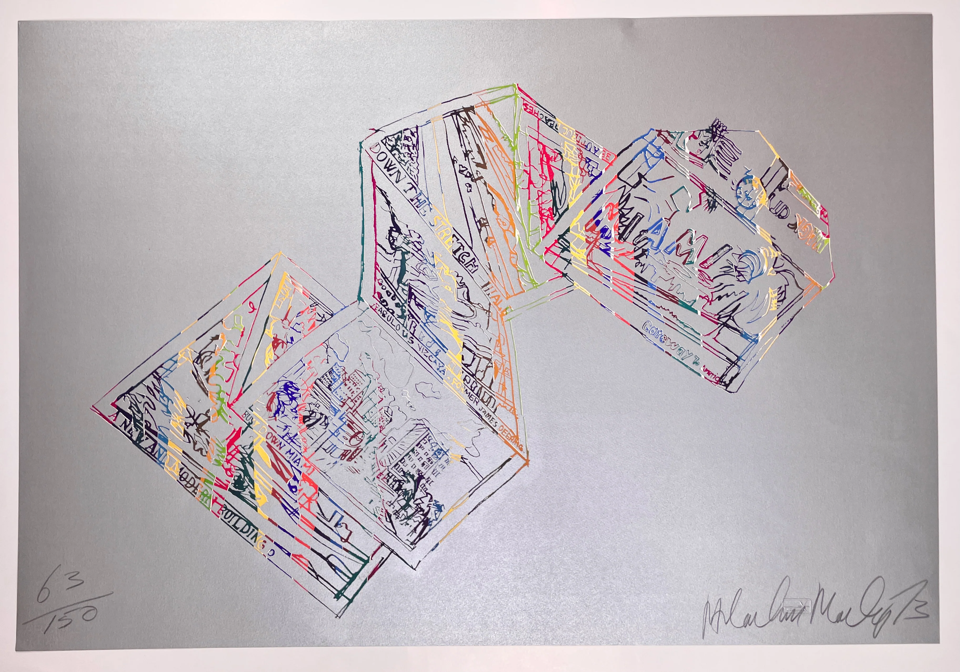 Arles/Miami (portfolio), 1973 by Malcolm Morley - portfolio of Five 5-29 colour lithographs, edition 63/100 - Image 5