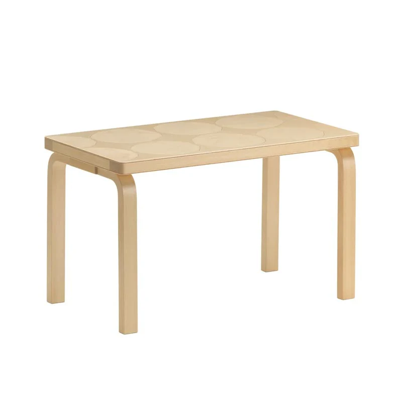 Bench 153B - Kivet - des. Alvar Aalto 1945, Pattern des. Maija Isola 1956, made by Artek + Marimekko