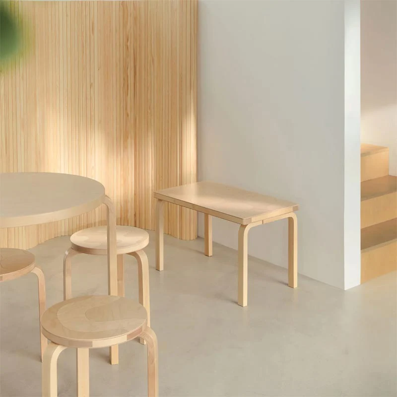 Bench 153B - Kivet - des. Alvar Aalto 1945, Pattern des. Maija Isola 1956, made by Artek + Marimekko - Image 4