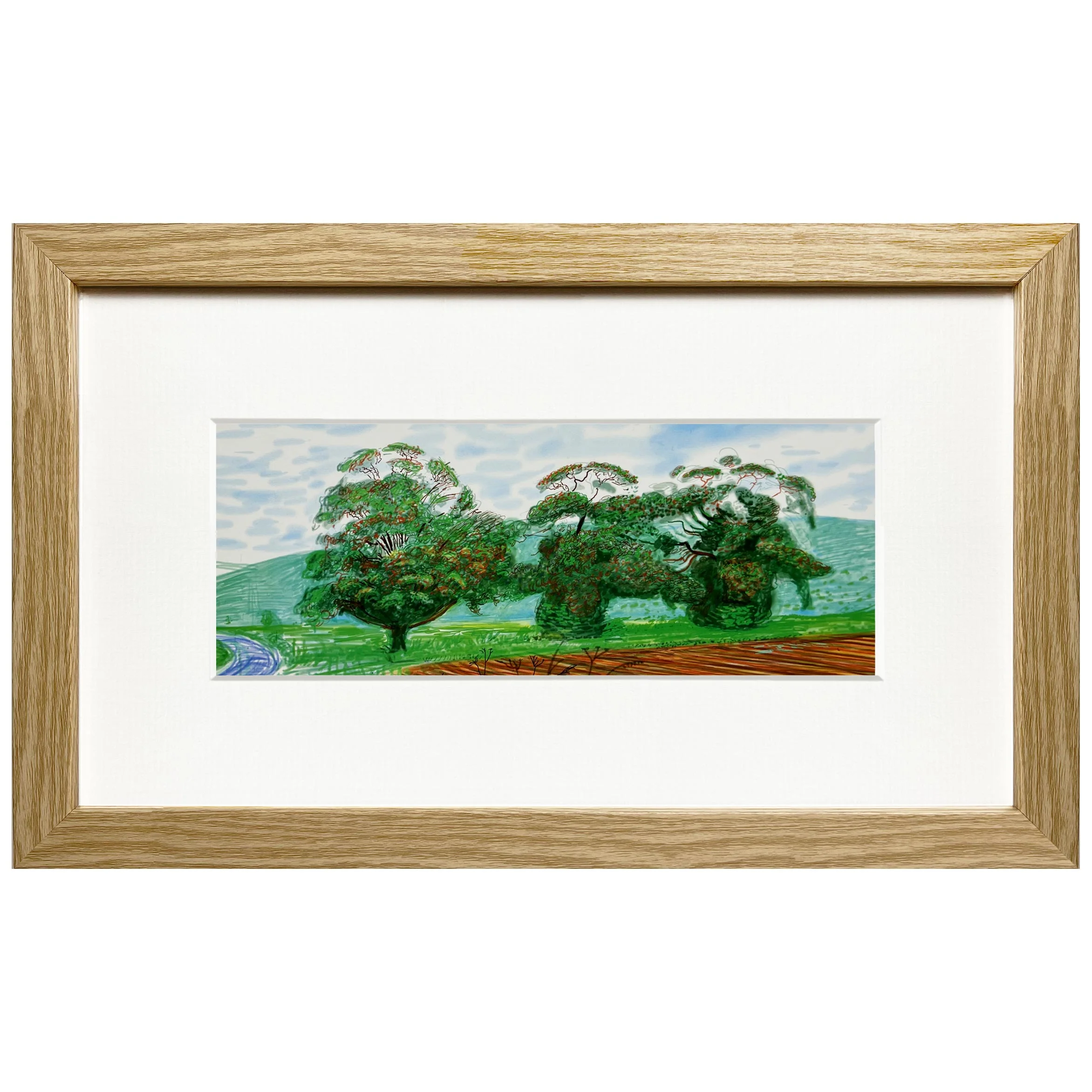 Autumn Trees Near Thixendale (Mini-Frame) by David Hockney - Image 3