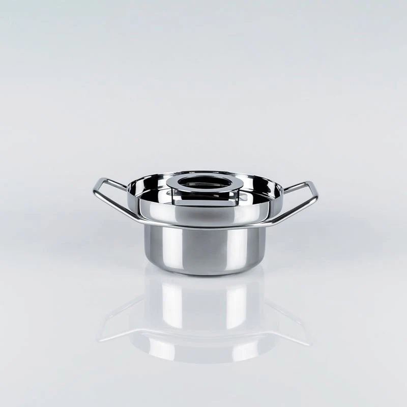 Back/Up Polished Steel 20cm Casserole with Lid - des. Rodolfo Dordoni for KNIndustrie - Image 2