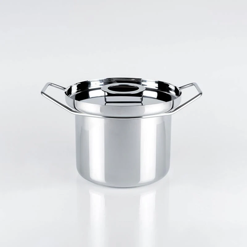 Back/Up Polished Steel 26cm Stockpot with Lid - des. Rodolfo Dordoni for KnIndustrie - Image 2