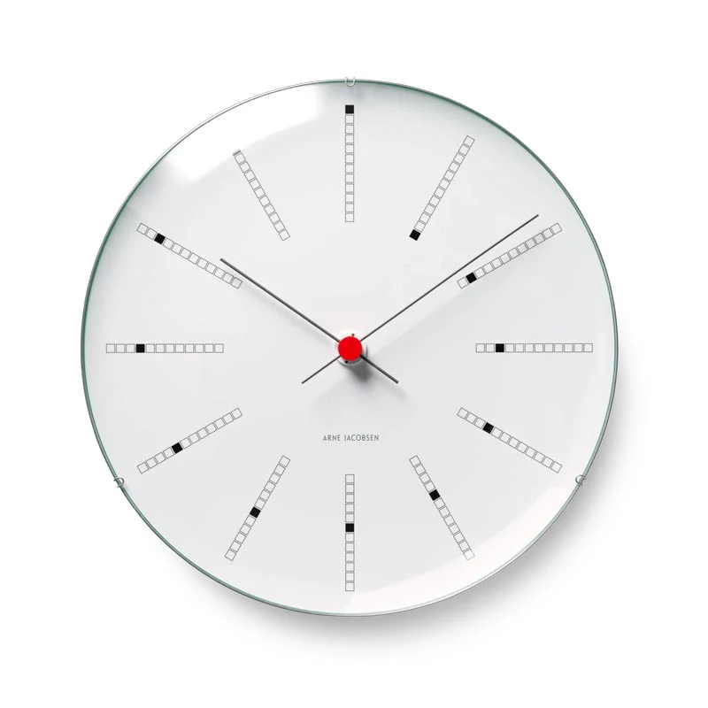 Bankers wall clock des. Arne Jacobsen - 29cm diameter - Image 2