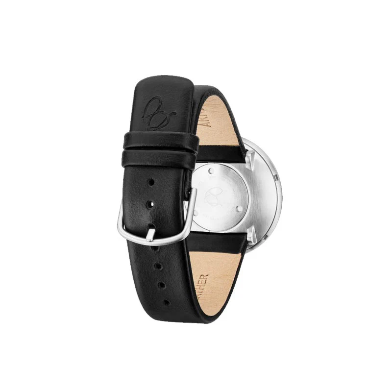 Bankers watch des. Arne Jacobsen - 40mm - grey dial / black strap - Image 4