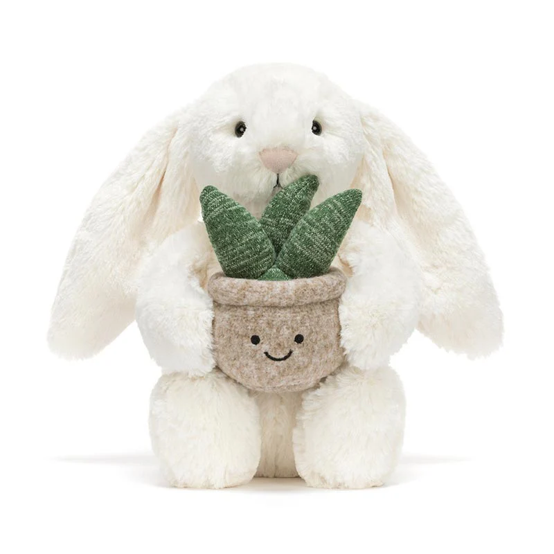 Cream Bunny with Plant - Jellycat - Image 2