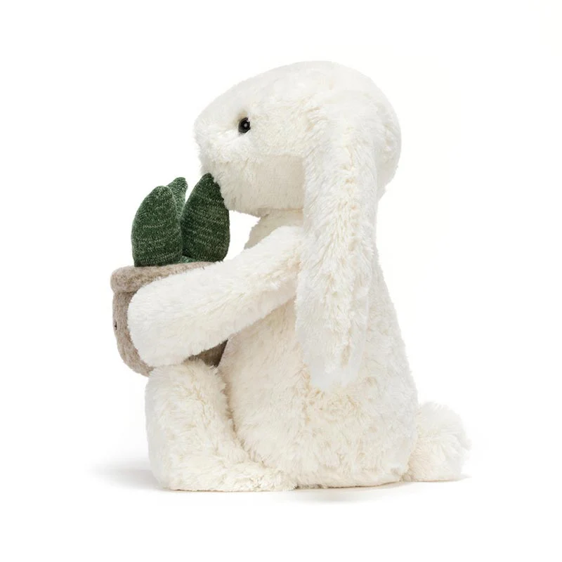 Cream Bunny with Plant - Jellycat - Image 4