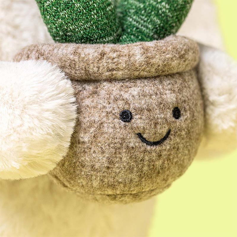 Cream Bunny with Plant - Jellycat - Image 5