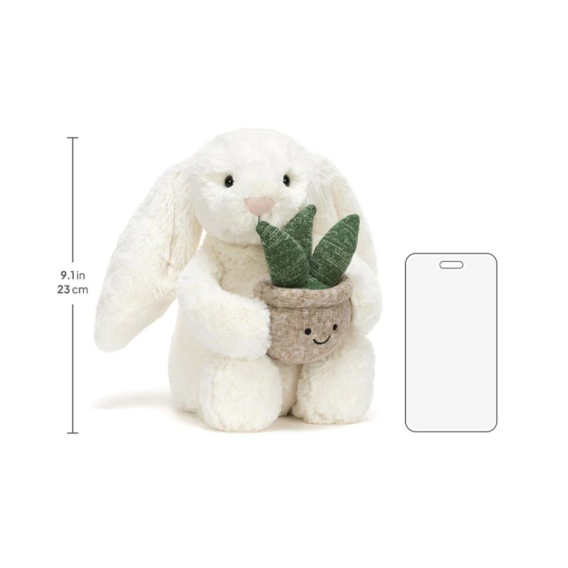 Cream Bunny with Plant - Jellycat - Image 6