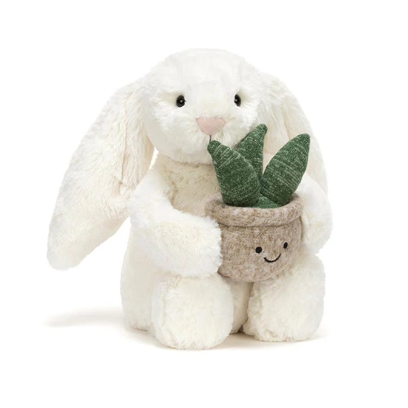 Cream Bunny with Plant - Jellycat - Image 7