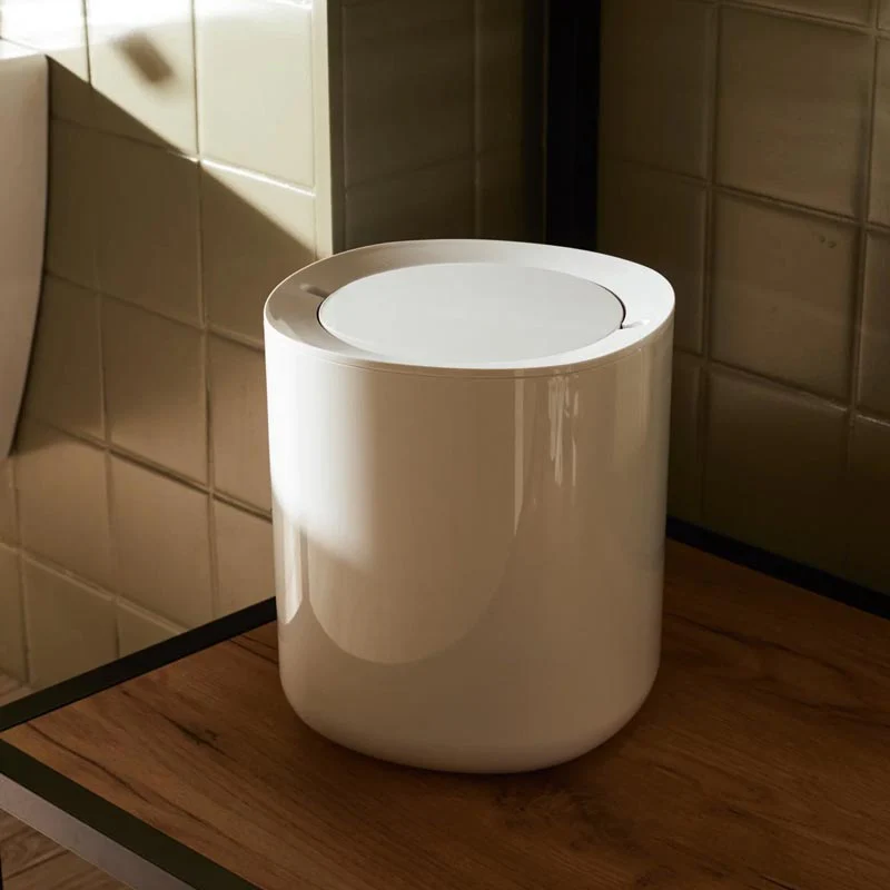 Birillo Bathroom Waste Bin - White - des. Piero Lissoni for Alessi - Image 2