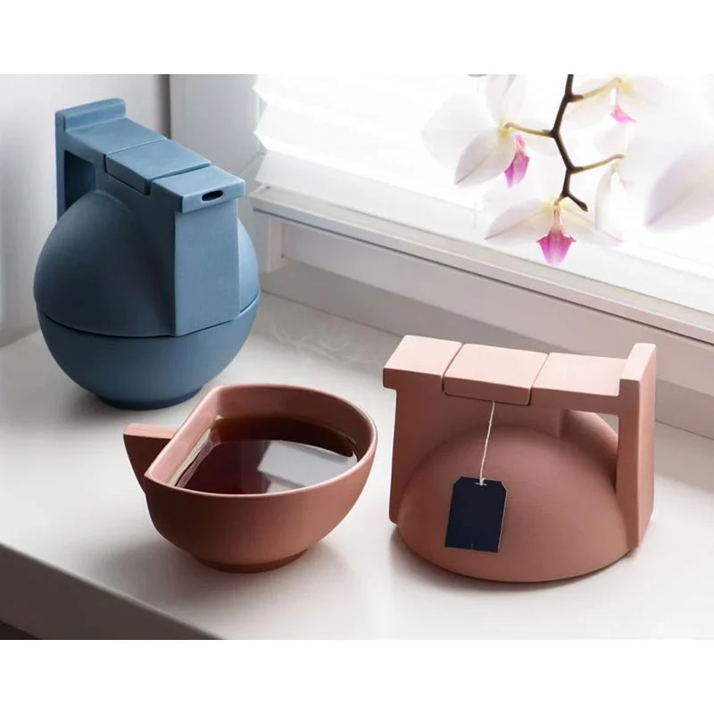 Bau Solo Tea Set - Blue - des. Edyta Cieloch, Polskie Fabryki Porcelany – Ćmielów Design Studio - Image 3
