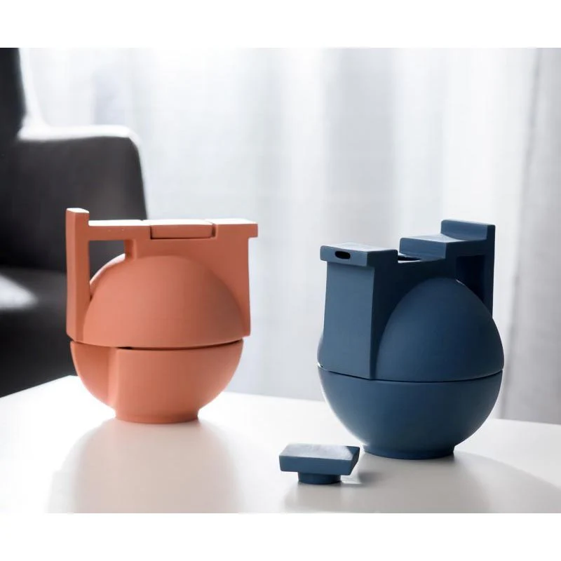Bau Solo Tea Set - Brick - des. Edyta Cieloch, Polskie Fabryki Porcelany – Ćmielów Design Studio - Image 2