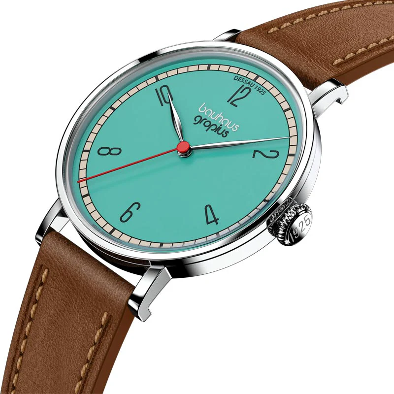 New Bauhaus - Dessau 1925, Turquoise, by Walter Gropius Watches - Image 3
