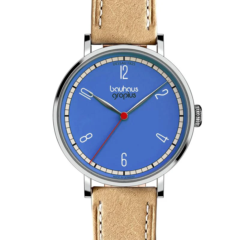 New Bauhaus - Dessau 1925, Blue, by Walter Gropius Watches - Image 3