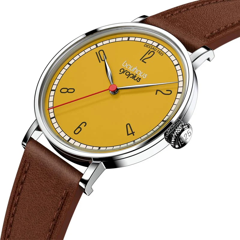 New Bauhaus - Dessau 1925, Yellow, by Walter Gropius Watches - Image 3