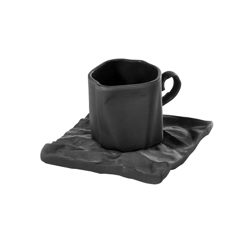 Bent Espresso Cup & Saucer - Black - des. Marek Cecula, Polskie Fabryki Porcelany – Ćmielów Design Studio - Image 3