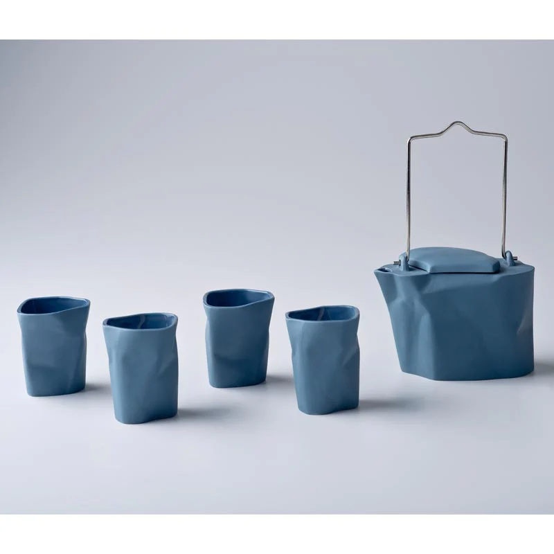 Bent Tea Set - Blue - des. Marek Cecula, Polskie Fabryki Porcelany – Ćmielów Design Studio - Image 2