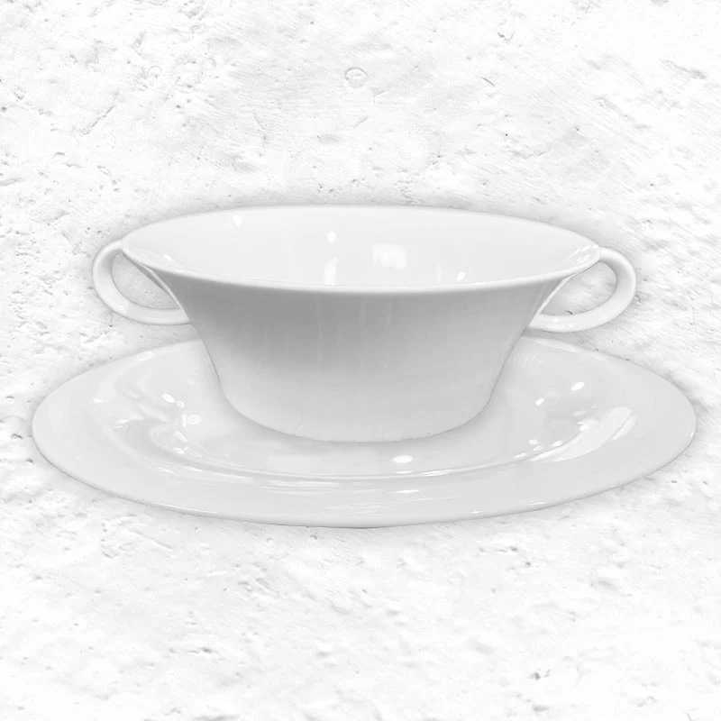 Berlin Soup Cup / Bowl & Saucer des Enzo Mari, 1996 for KPM Berlin