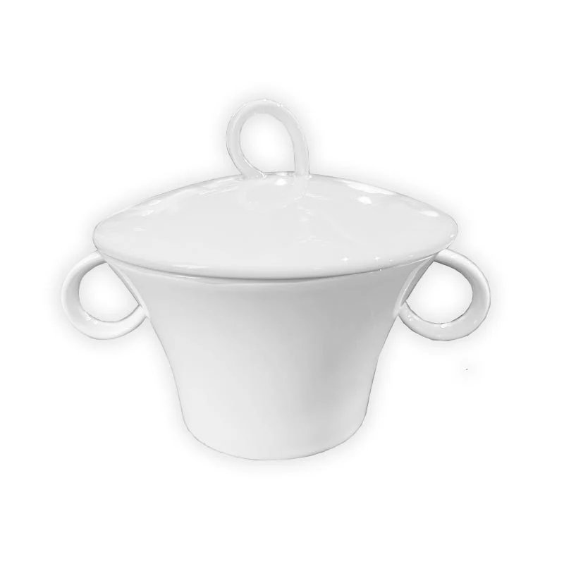 Berlin Sugar Bowl & Lid - white - des. Enzo Mari, 1996 for KPM Berlin - Image 3
