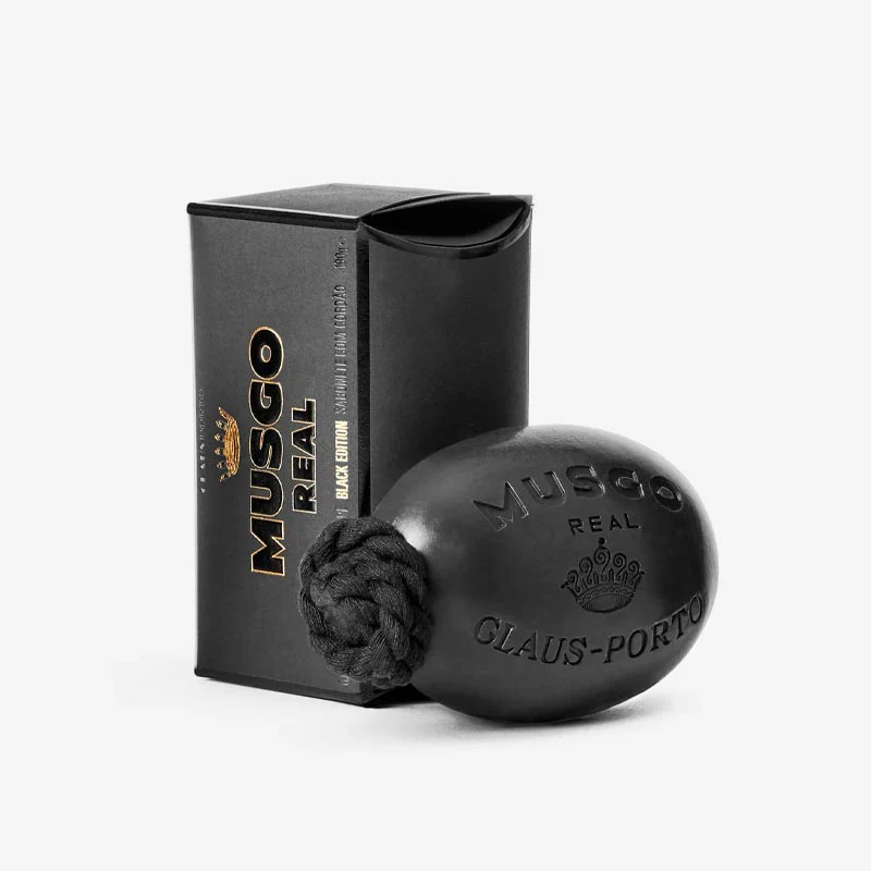 Black Edition Soap on a Rope - Charcoal & Grape Seed Oil - by Claus Porto - Image 4