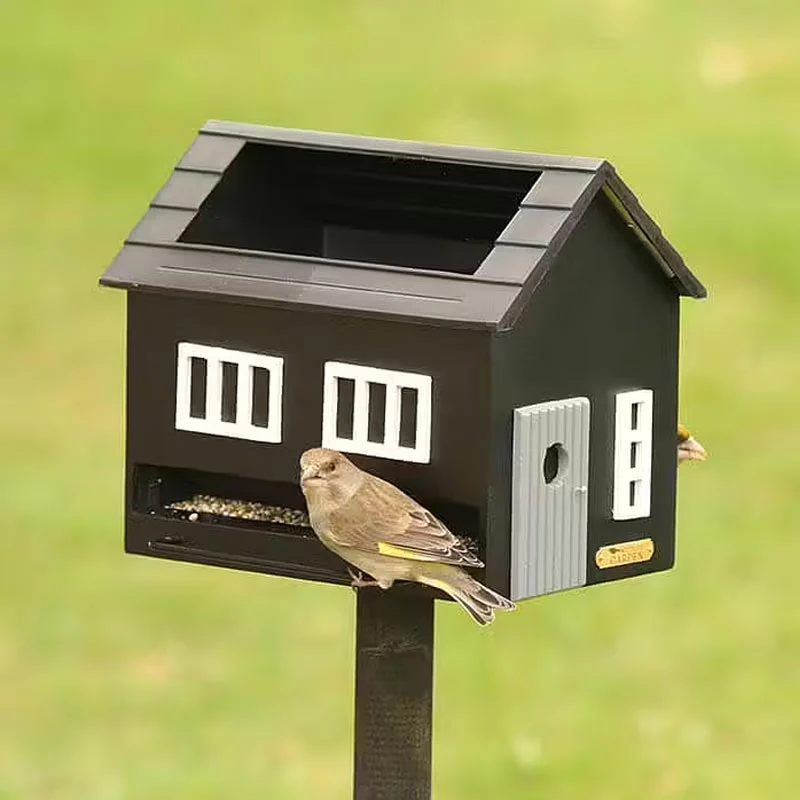 Black House Bird Feeder & Bird Bath by Wildlife Garden - Image 3