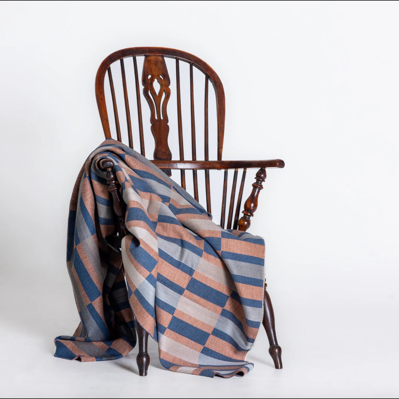 Blocks Blanket / Throw - Pebble - by Hannah Robson - Image 3