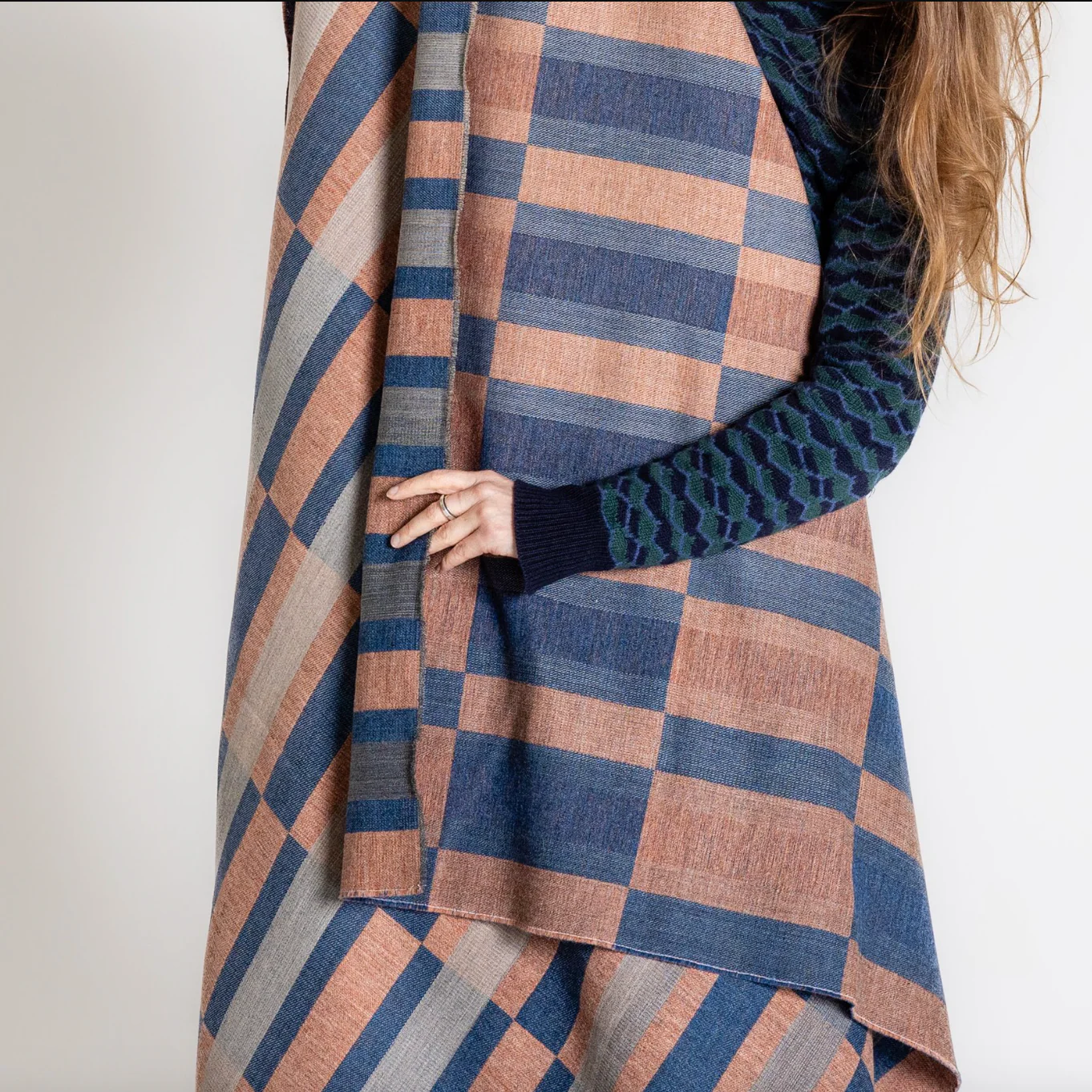 Blocks Blanket / Throw - Pebble - by Hannah Robson - Image 4