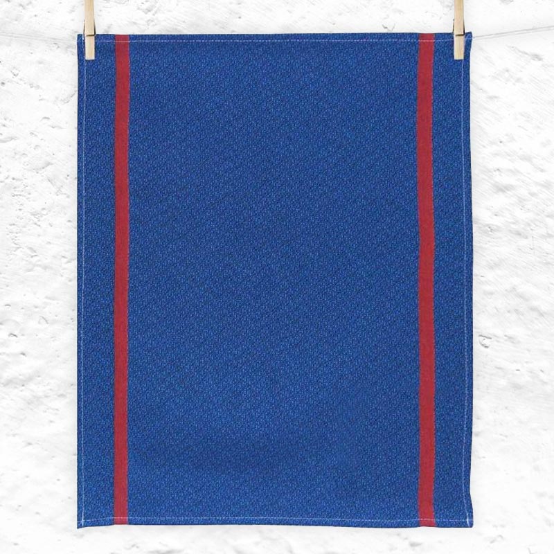 Blue (Colorama bleu magritte) Hand Towel, by Tissage Moutet