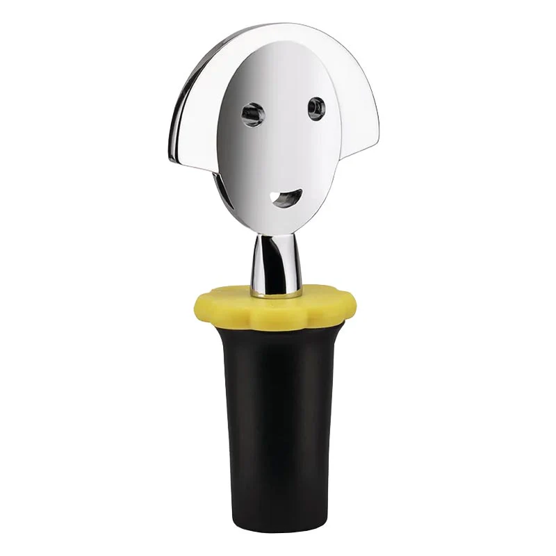 Anna Stop 2 Bottle Stopper - Black - des. Alessandro Mendini for Alessi - Image 3